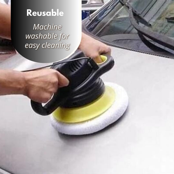 Car buffing bonnet for wax application