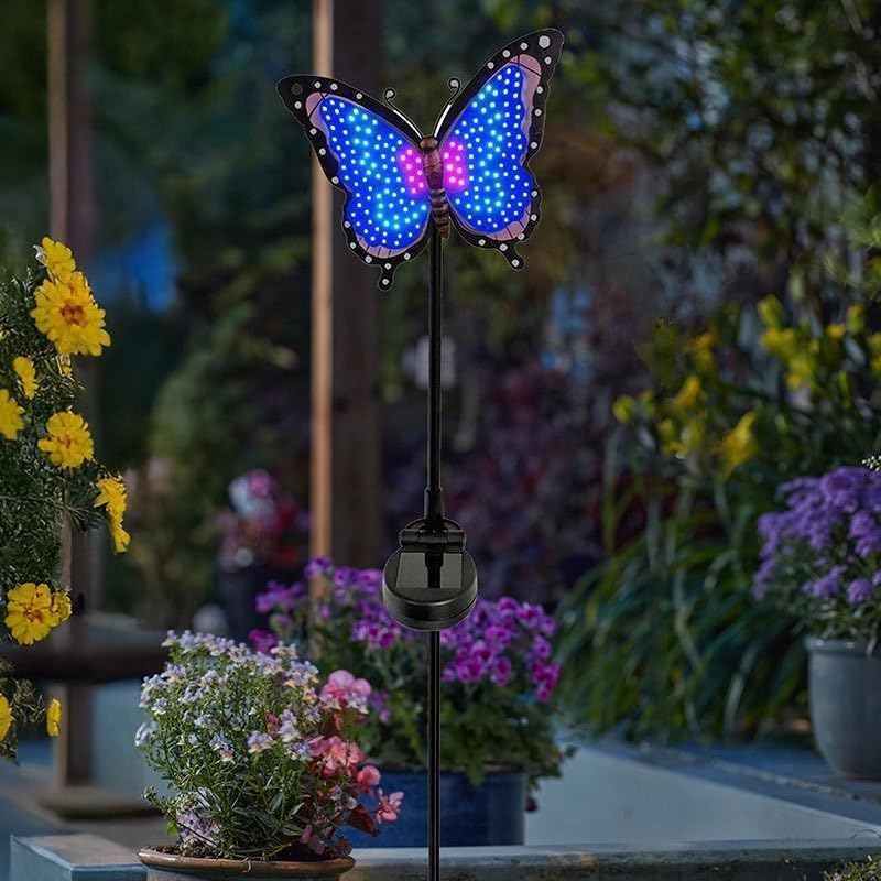 solar butterfly garden light