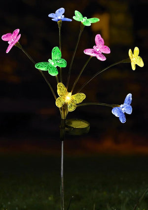solar butterfly stake lights for garden pathways