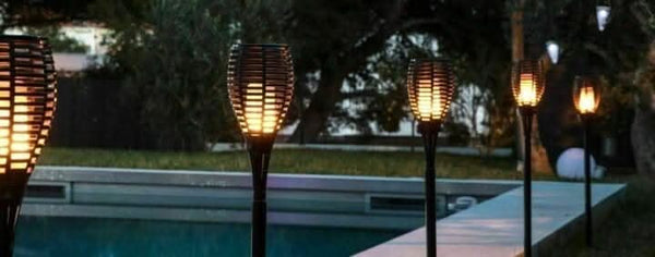 50cm solar flame effect garden light