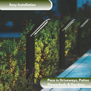 Cool white solar driveway lights