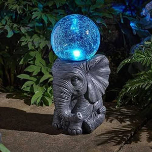 solar elephant garden ornament