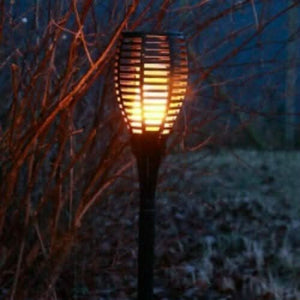 Solar flickering flame stake light dancing torch