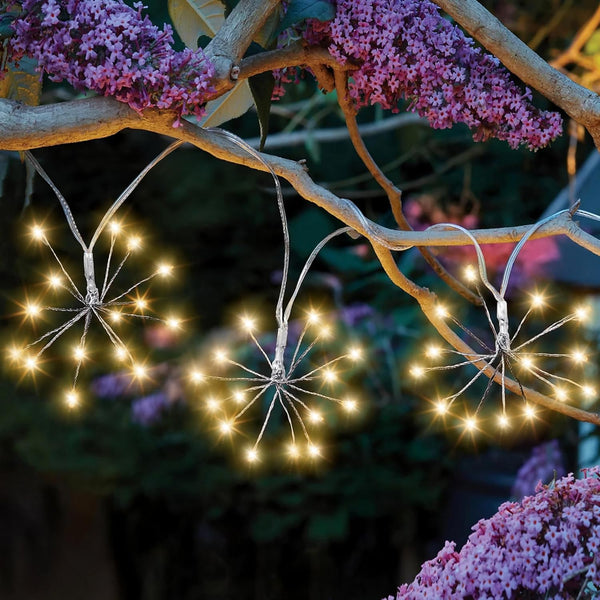 Outdoor hanging solar LED string lights