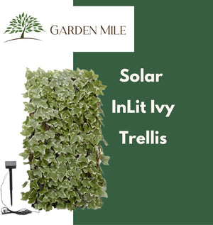 garden privacy screen with warm white LED lights