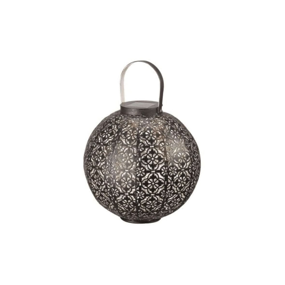 Moroccan solar powered hanging lantern