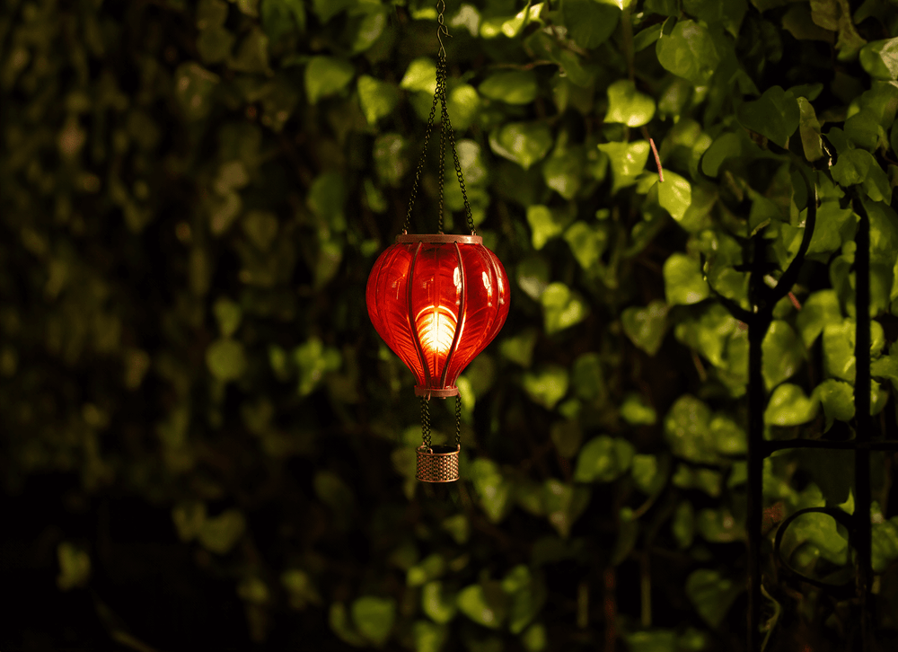 Solar hot air balloon hanging garden lantern
