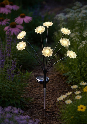 solar powered flower garden decorations