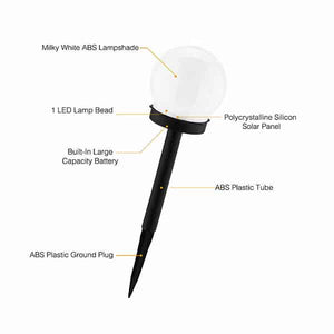 Outdoor globe stake lighting for garden parties