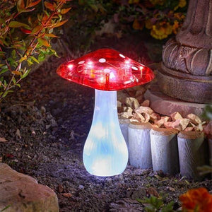 Decorative solar mushroom garden lights