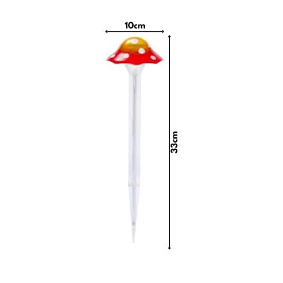 Decorative mushroom garden light with built-in solar panel