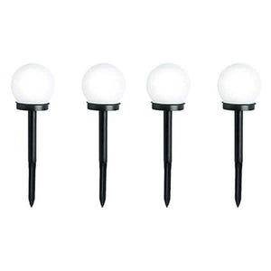 Solar powered globe lights for balcony and patio décor