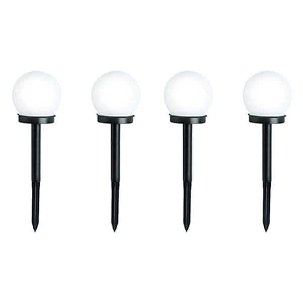 Solar powered globe lights for balcony and patio décor