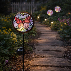 garden butterfly solar light for patios and lawns