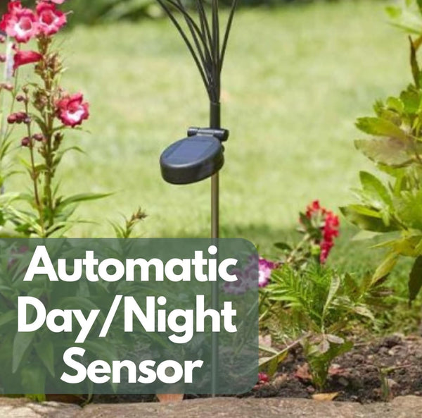 outdoor solar powered butterfly garden lights