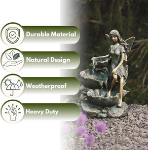 Decorative garden water fountain resin
