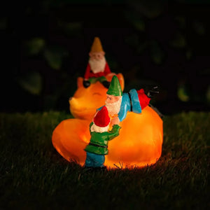 Outdoor solar powered sleeping fox ornament