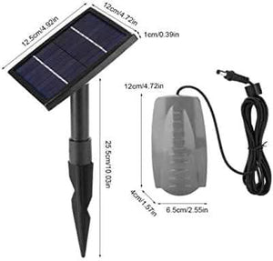 Garden pond oxygen pump with solar panel
