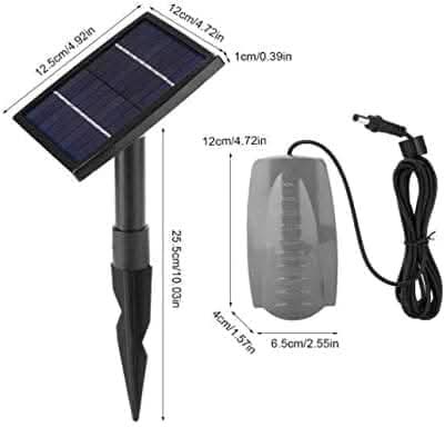Garden pond oxygen pump with solar panel