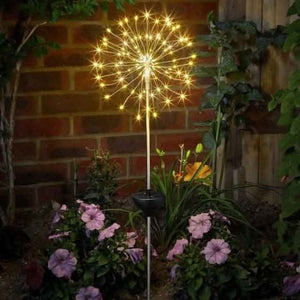 Solar powered starburst stake light