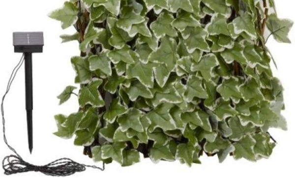 solar garden trellis with realistic ivy leaves