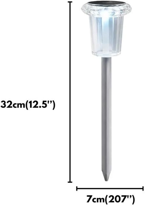 Bright white solar pathway lights