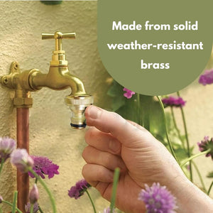 Garden hose connector for threaded taps