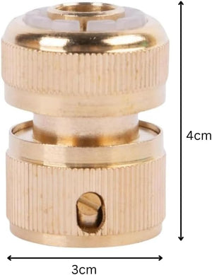 Solid brass garden hose fitting