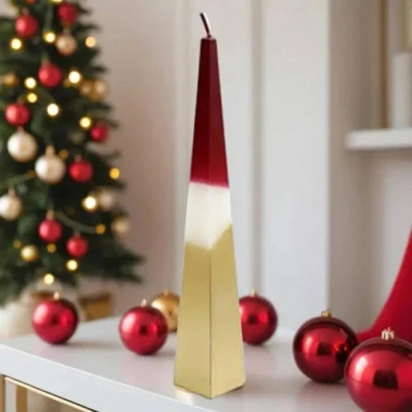 red Christmas candle