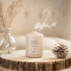 Soy wax candle in glass container