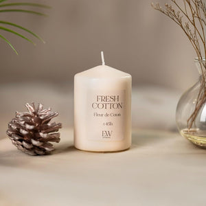 Soy wax candle with fresh cotton scent