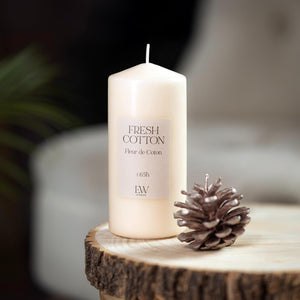 Decorative home fragrance candle with cotton wick