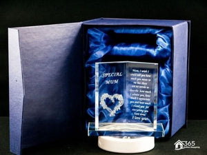 Special Mum ornamental glass book plaque