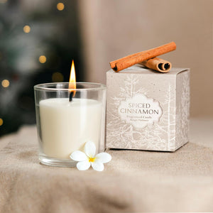 Spiced cinnamon scented candle gift set