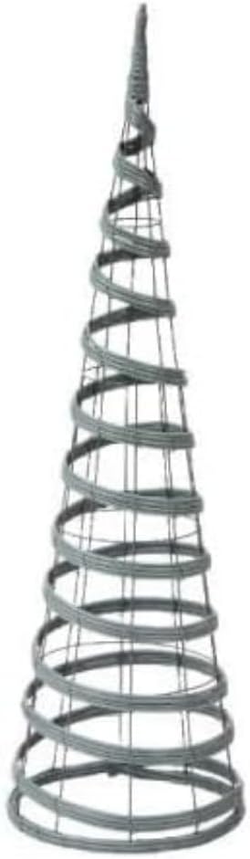 Metal spiral trellis for garden plants