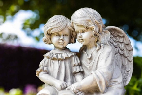 Soft glow angel resin figurine