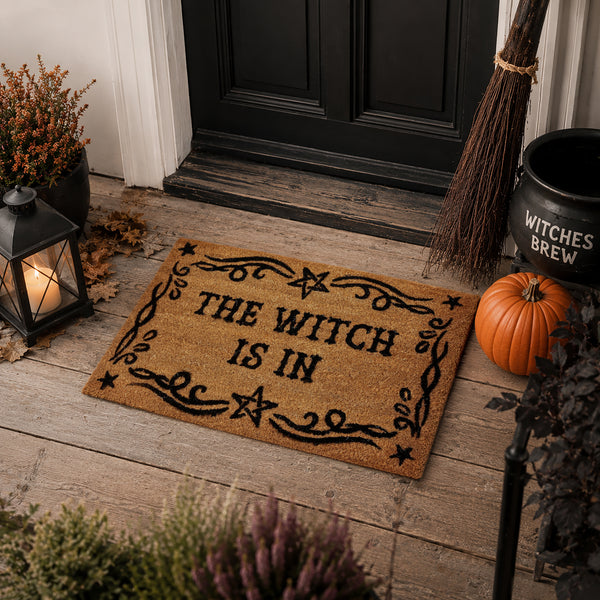 Non-slip coir Halloween doormat