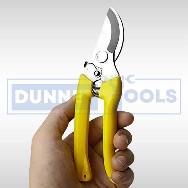 Spring loaded secateurs for plant trimming