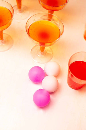 Reusable plastic cups for party pong game