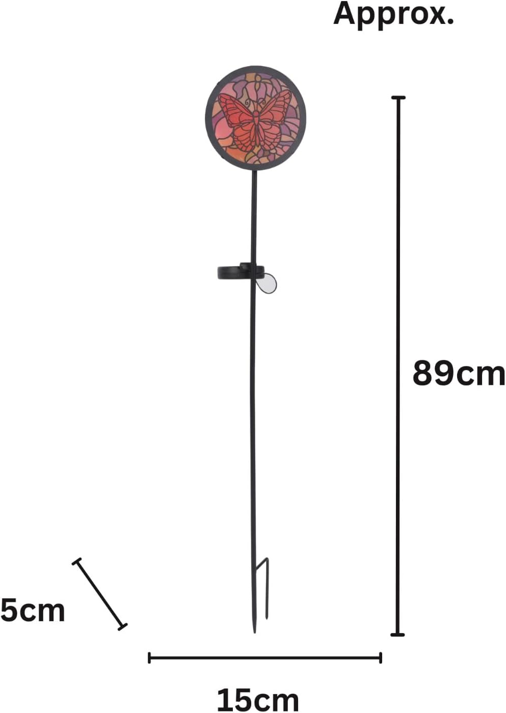 giant butterfly solar stake light