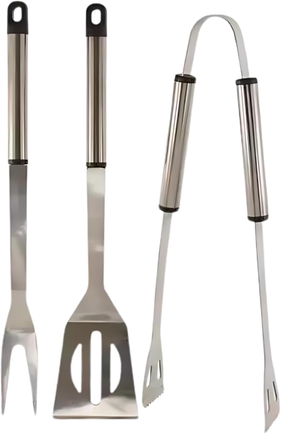 Stainless steel BBQ tool set with three utensils