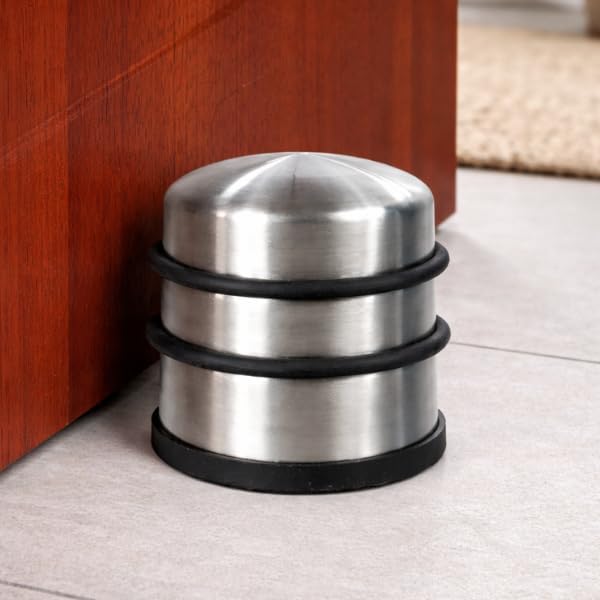 chrome door stop with rubber rings