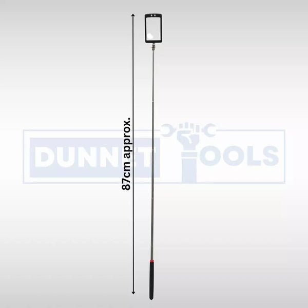 Telescopic mirror for plumbing inspections