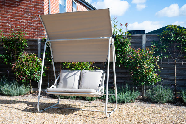 Rattan effect patio swing