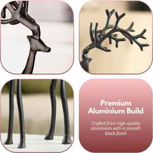 standing and sitting reindeer ornament set