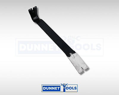 Heavy duty steel pry bar shown from side
