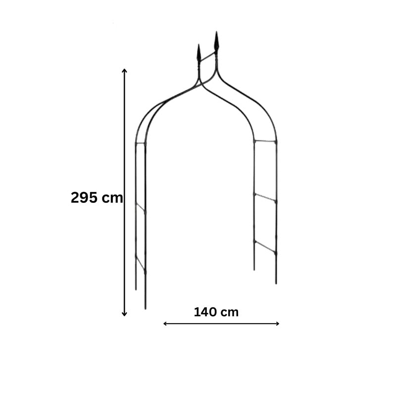 2.9m heavy duty steel garden arch
