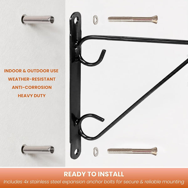 Powder coated outdoor hanging brackets
