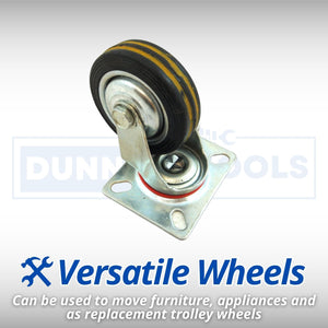 plate mounted castor wheel