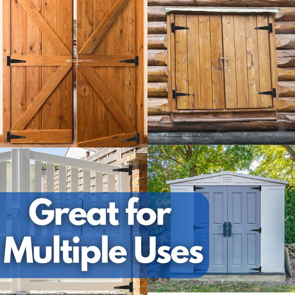 Outdoor gate hinge set with weather resistant coating